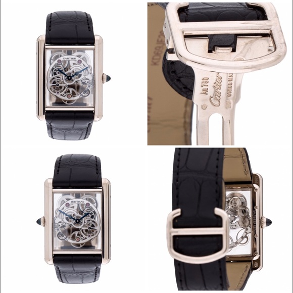 LOUIS CARTIER TANK SKELETON 18k white gold watch. - Picture 2 of 8